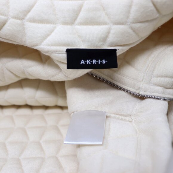 Akris 6 Medium Quilted Ivory Parka Jacket Blazer Coat - Picture 10 of 15